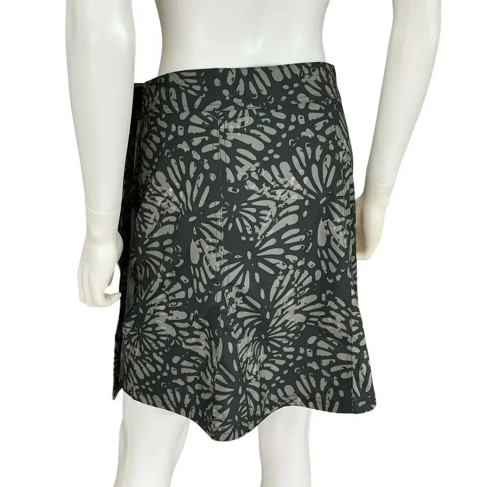 RipSkirt Hawaii Grey Wrap Skirt Size S Charcoal Shibori Length 2 Beach Tropical - Picture 5 of 14